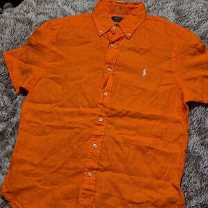 Polo by Ralph Lauren Men's Orange Casual Shirt